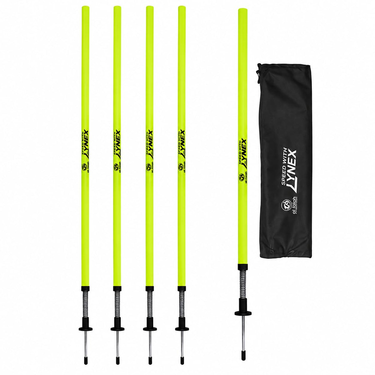 AI Falah PVC Spring Base Pole 150 cm, Neon Green
