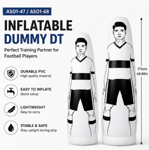 Inflatable Football Training Dummy Mannequin 175cm