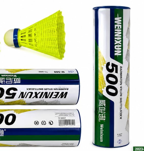 Weinixun 500 Badminton Nylon Shuttlecock, 6 Pcs