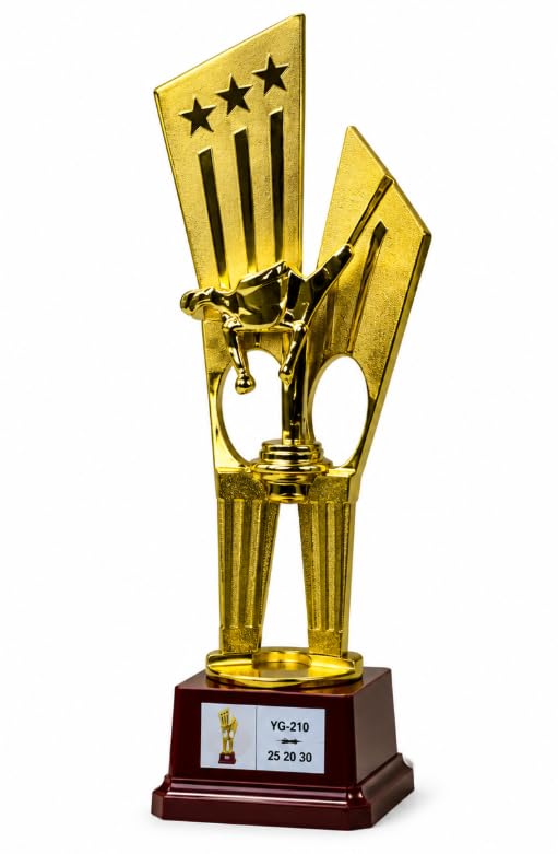 Karate Trophy Gold Finish Star Design Martial Arts Award 41 cm