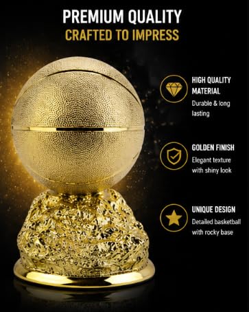 Al Falah Basketball Trophy Golden Rock-Style Base Award