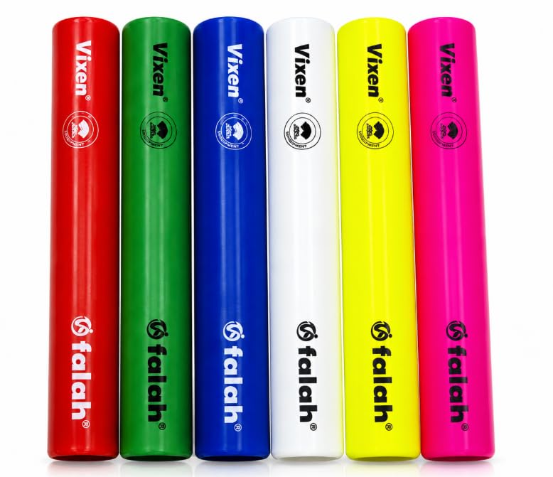 Vixen PVC Relay Batons Pack of 6 Multicolor, 28 cm