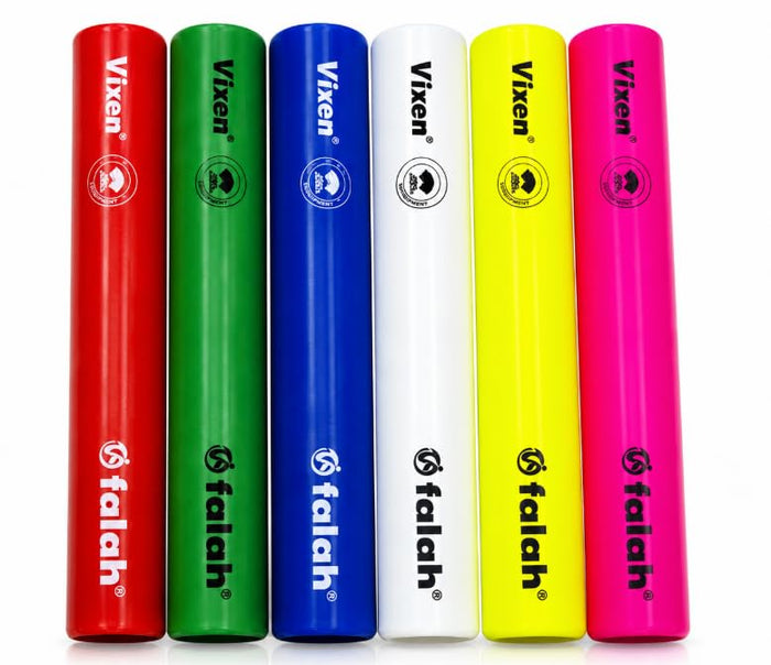 Vixen PVC Relay Batons Pack of 6 Multicolor, 28 cm
