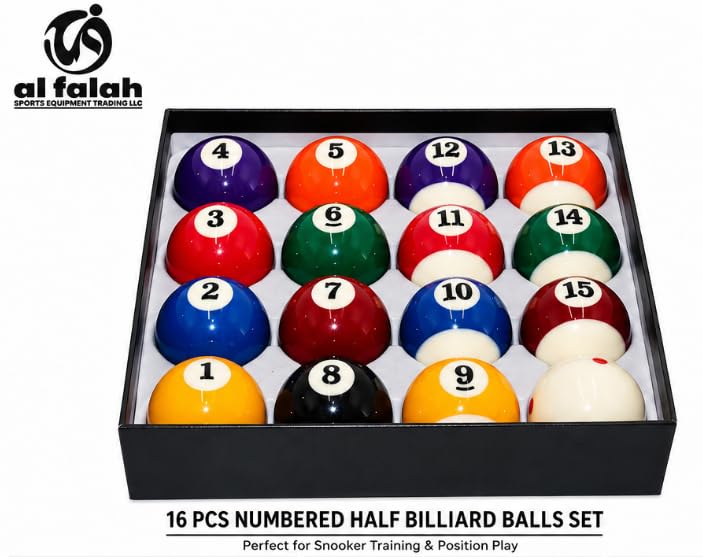 Al Falah Half Billiard Ball Training Set 16 Piece Resin