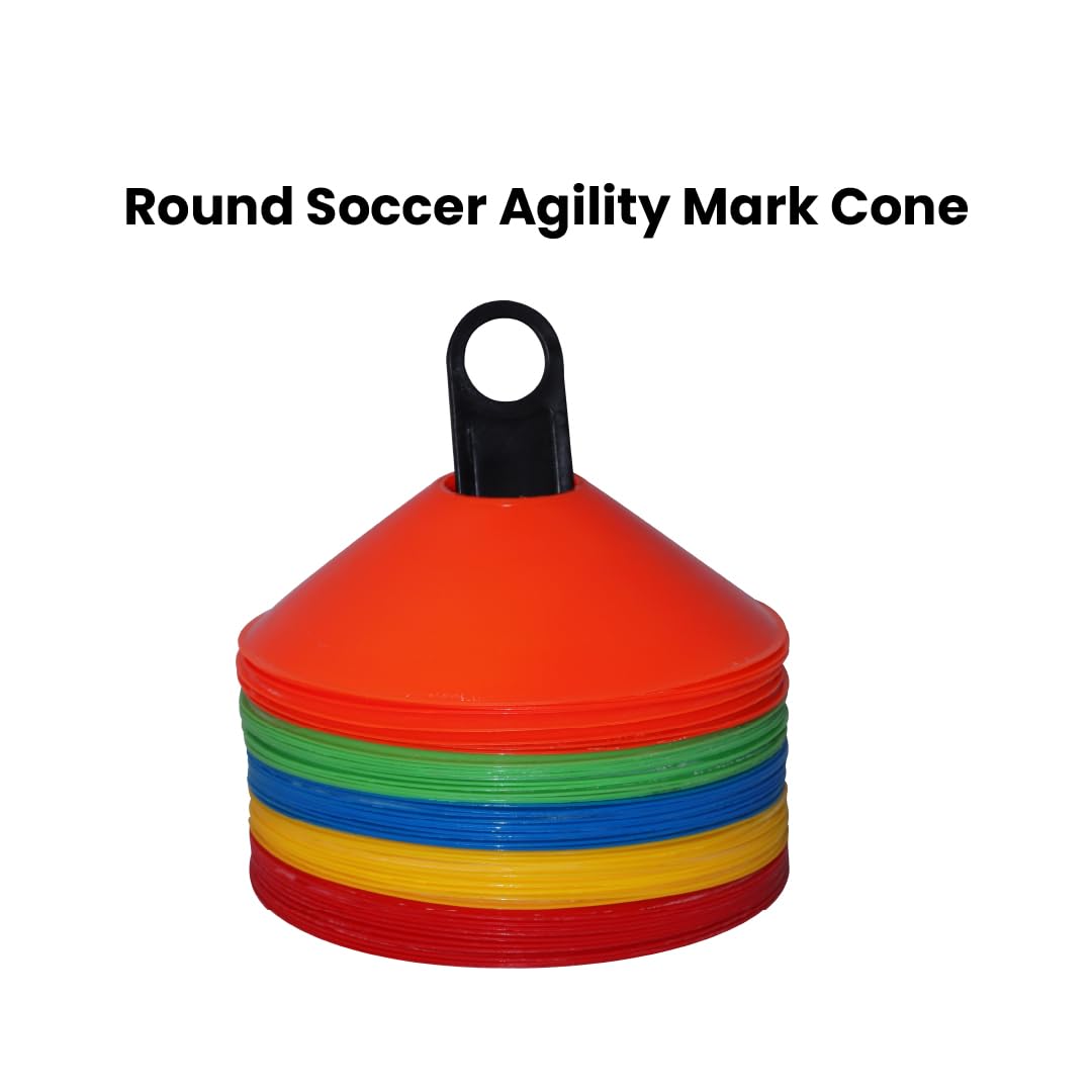 Training Cone, Football Training, Marking Cones, Sports Cones Marking Cones, Training Accessories Marking Discs, for Football Pulleys, 50 Pieces