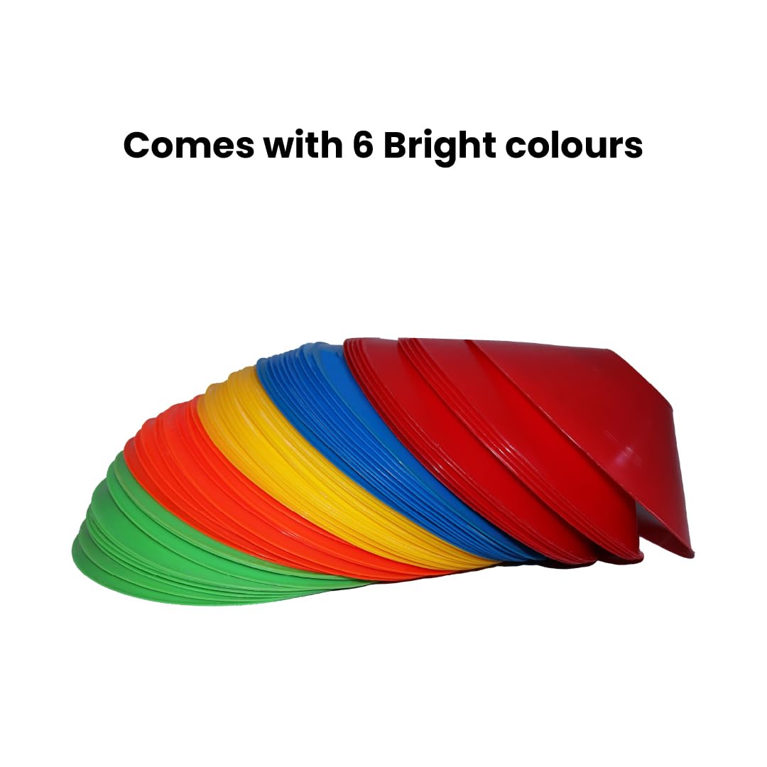 Training Cone, Football Training, Marking Cones, Sports Cones Marking Cones, Training Accessories Marking Discs, for Football Pulleys, 50 Pieces