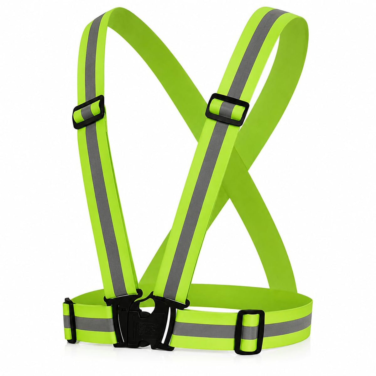 Reflective Safety Vest Harness for Cycling, Hi-Vis Yellow