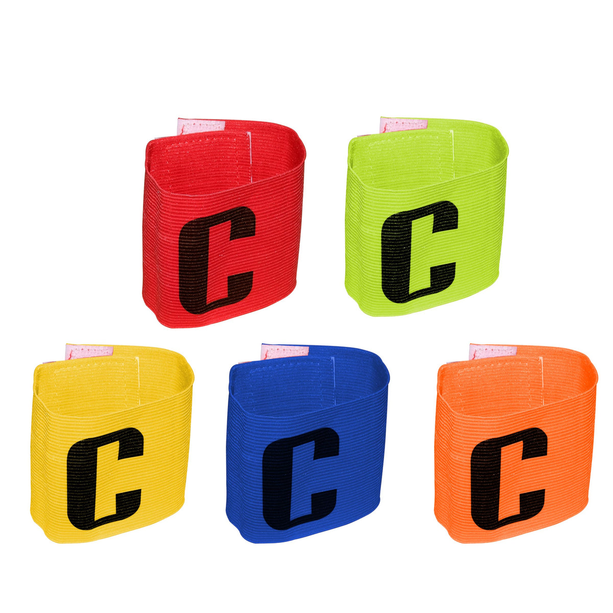 Soccer Captain Armband, Red and Blue, 2-Pack