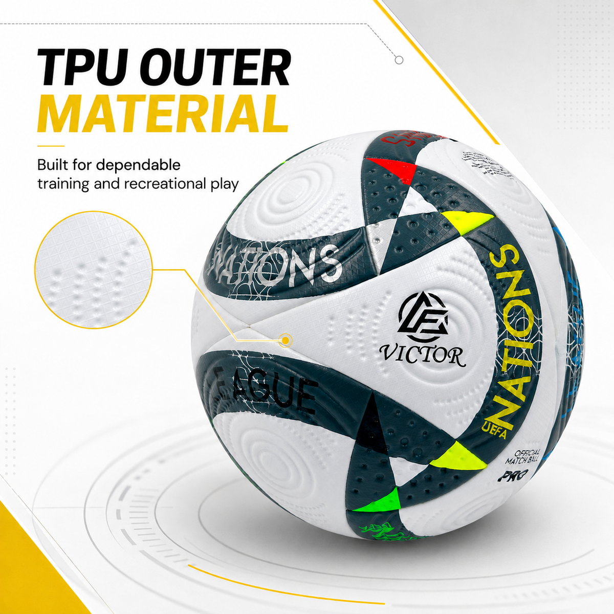 Victor UEFA Grip Football – Size 5